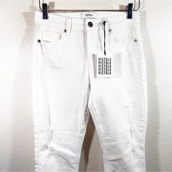 PISTOLA Jennifer Oslo white skinny jeans - Picture 2 of 8